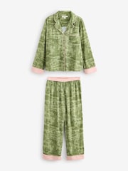 Laura Ashley Green Braysmith Toile Button Through Pyjamas - Image 1 of 7