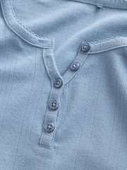 Laura Ashley Blue/Orange Cecelia Pumpkin Pointelle/Jersey Pyjamas - Image 10 of 10