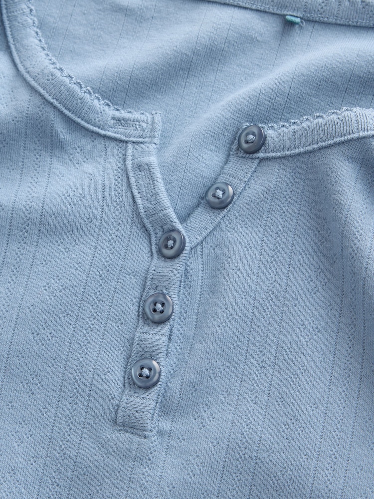 Laura Ashley Blue/Orange Cecelia Pumpkin Pointelle/Jersey Pyjamas - Image 10 of 10