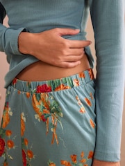 Laura Ashley Cecelia Pumpkin Pointelle/Jersey Pyjamas - 5的图像4｝