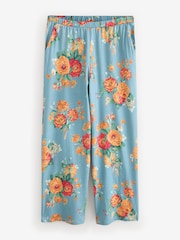 Laura Ashley Blue/Orange Cecelia Pumpkin Pointelle/Jersey Pyjamas - Image 8 of 10