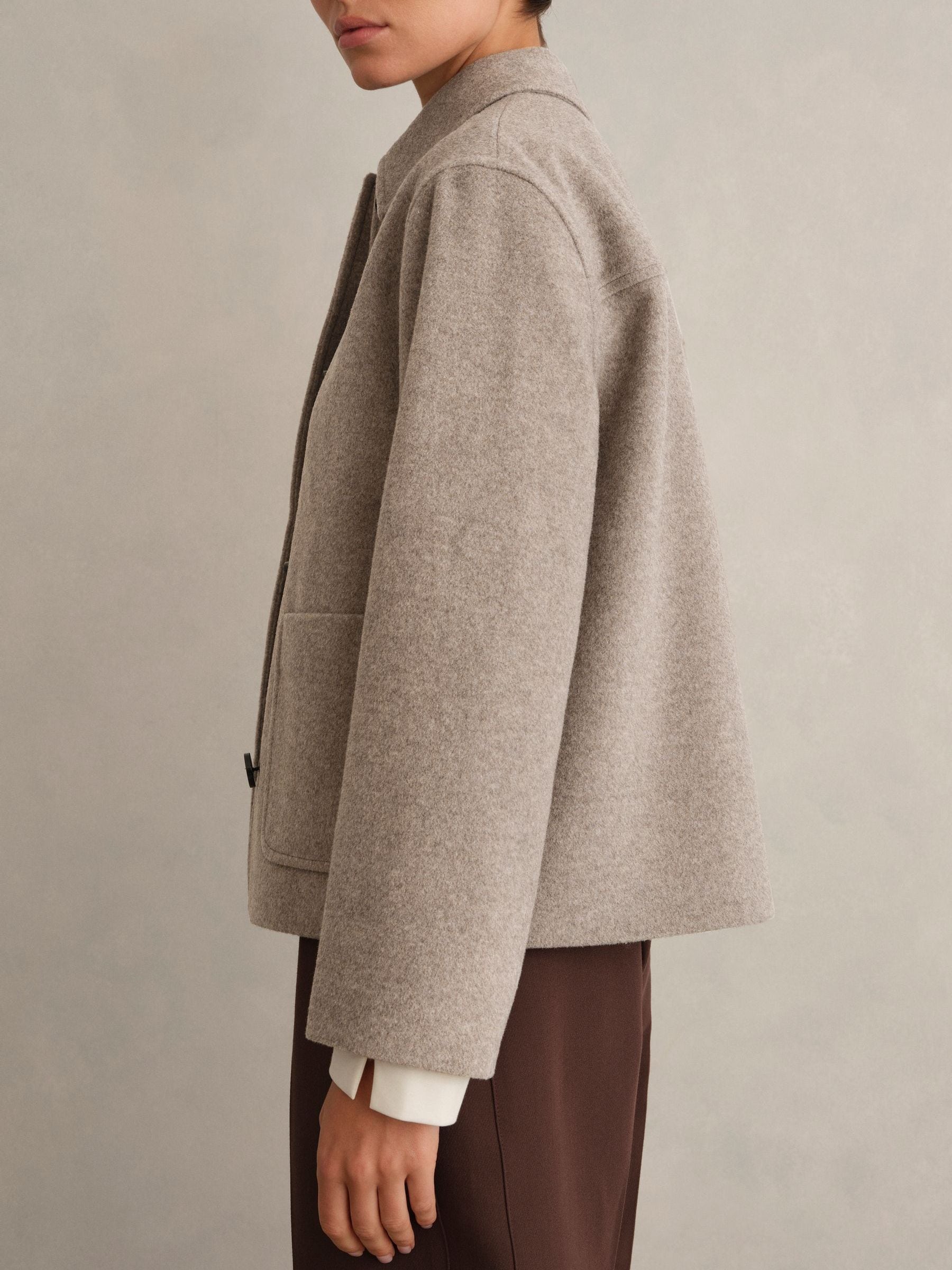 Buy Hobbs Stone Grey Milly Wool Jacket from Next USA