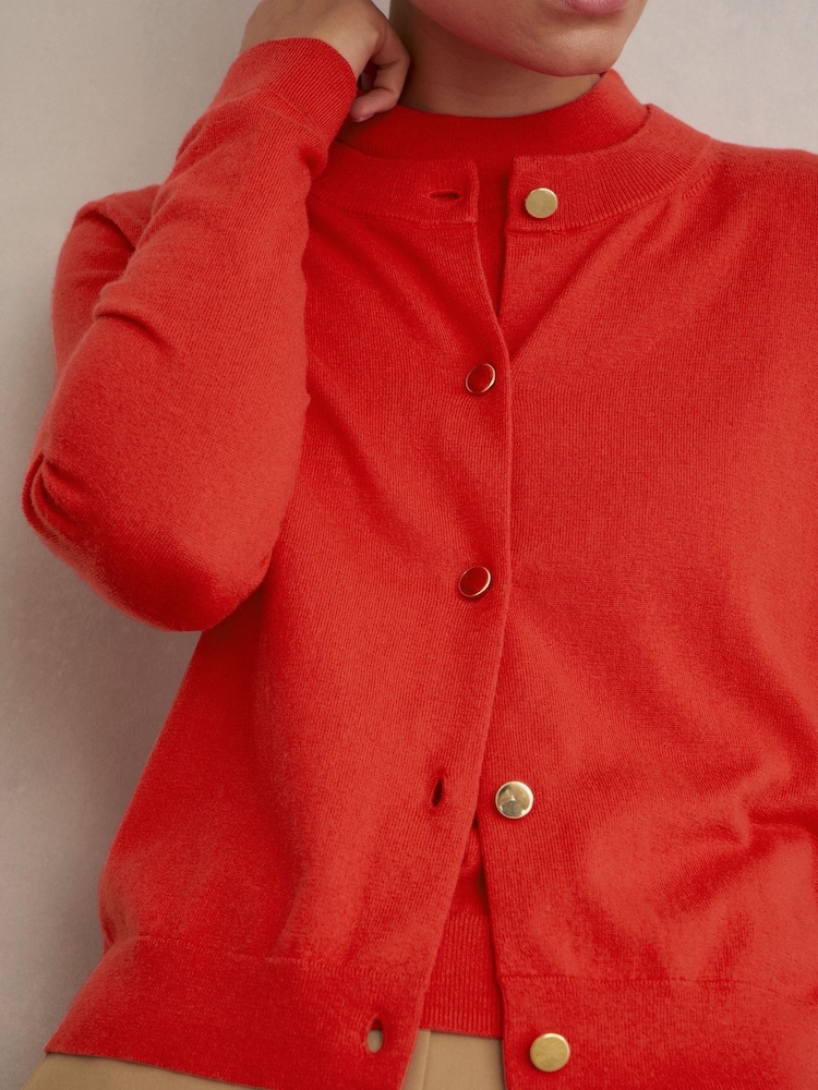 Hobbs Red Priya Cardigan - Image 2 of 4 Hobbs Red Priya Cardigan - Image 2 of 4