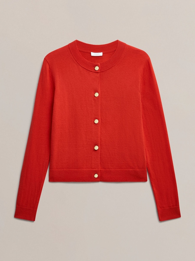 Hobbs Red Priya Cardigan - Image 4 of 4 Hobbs Red Priya Cardigan - Image 4 of 4