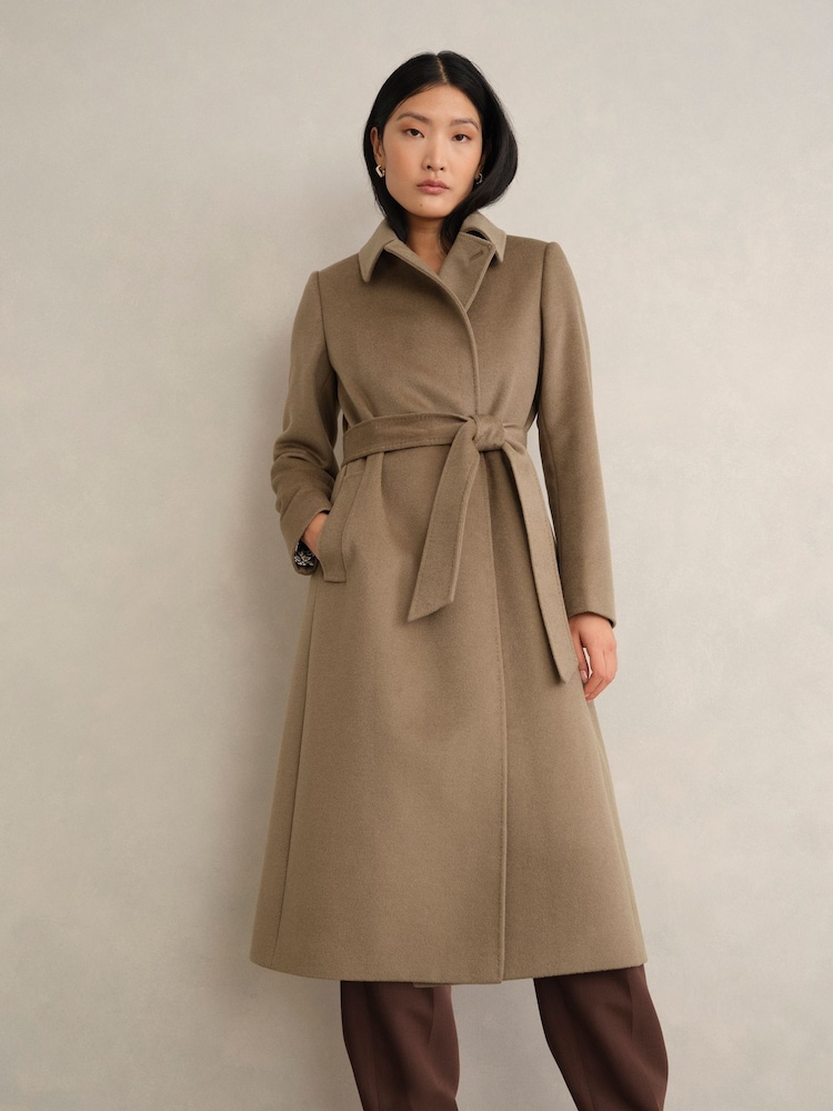 Hobbs Natural Livia Wool Coat - Image 1 of 4 Hobbs Natural Livia Wool Coat - Image 1 of 4