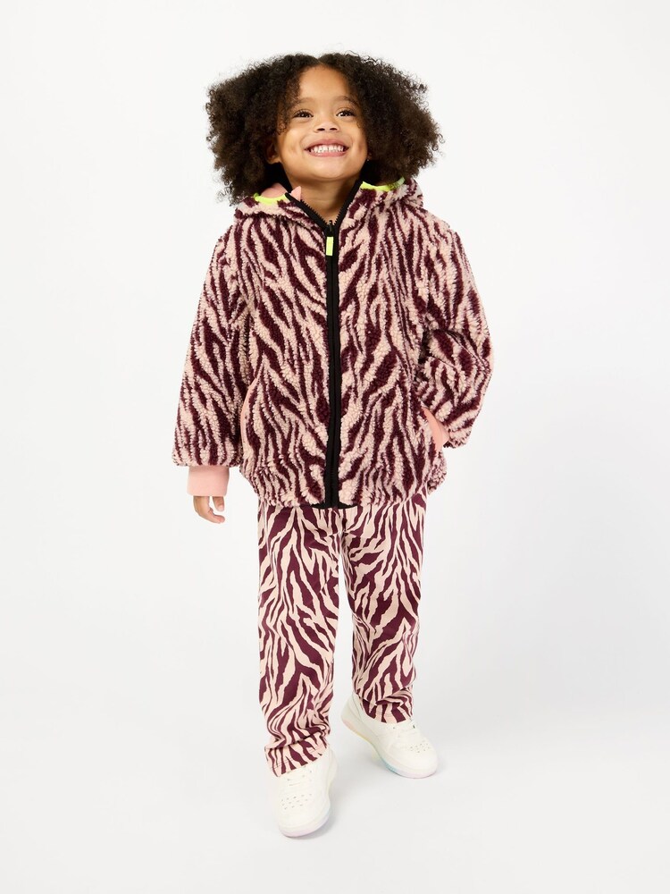 Różowy - GEN Borg Lined Quilted Jacket - Obraz 1 z 6