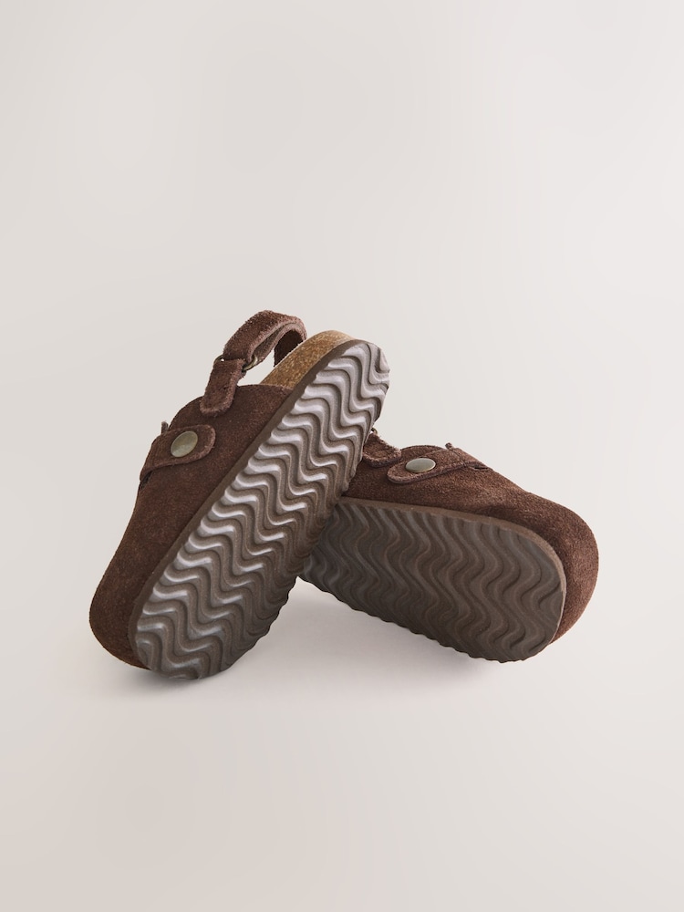 Marrón chocolate - Zuecos con plantilla acolchada de piel - Imagen 2 de 5