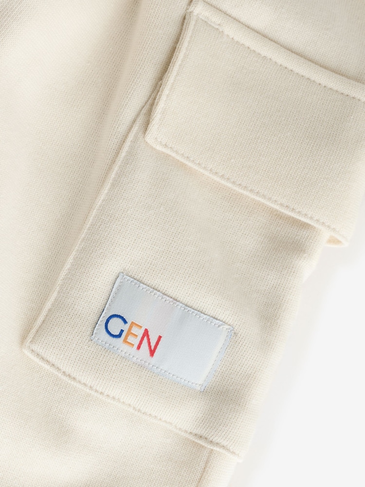 GEN Cream Cargo Pocket Joggers - Image 7 of 7