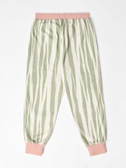 GEN Green Short Sleeve Tiger Stripe Printed Pyjamas - Image 5 of 6