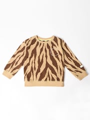 Brązowy - GEN Tiger Stripe Sweatshirt - Obraz 1 z 1