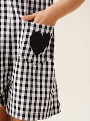 Angel & Rocket Black Delilah Gingham Dungaree - Image 6 of 6