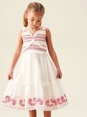 Angel & Rocket Cream Everlyn Embroidered Frill Dress - Image 3 of 7