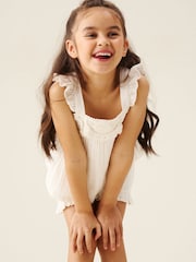 Angel & Rocket White Liv Crochet Frill Top And Shorts - Image 4 of 6