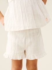 Angel & Rocket White Liv Crochet Frill Top And Shorts - Image 5 of 6