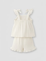 Angel & Rocket White Liv Crochet Frill Top And Shorts - Image 6 of 6