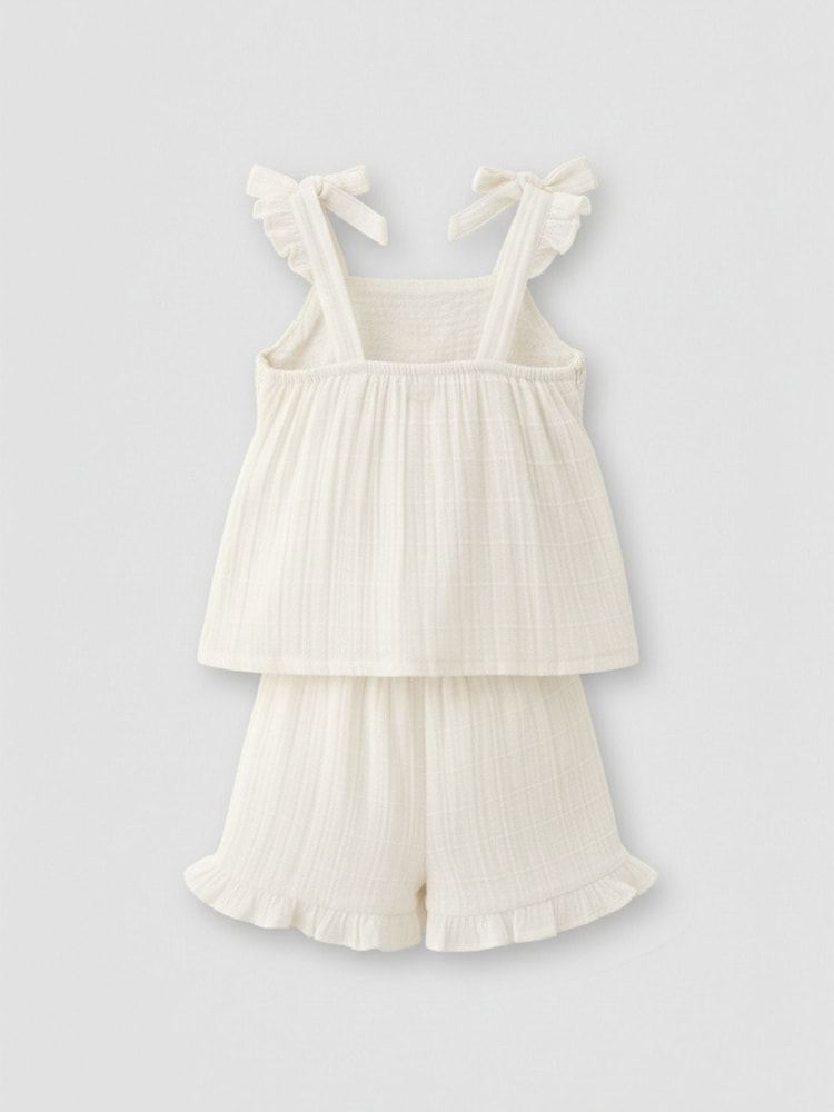 Angel & Rocket White Liv Crochet Frill Top And Shorts - Image 6 of 6