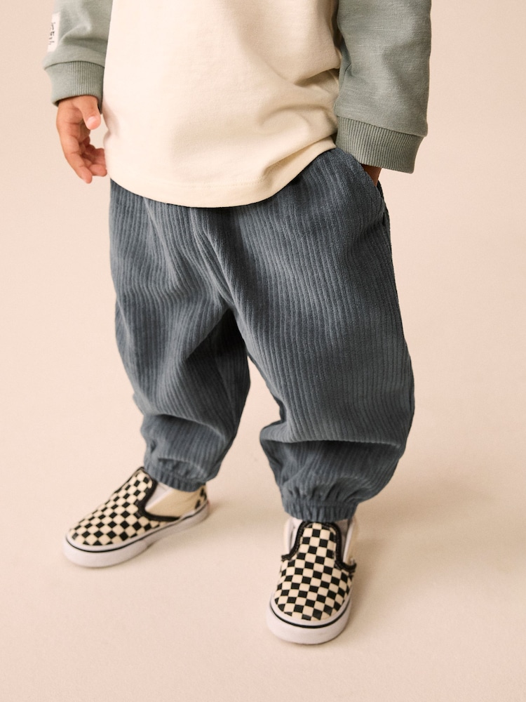 Blau - Cord-Jogginghose mit Bündchen (3M.–7J.) - Bild 1 von 7