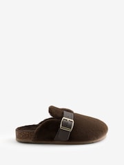 Laura Ashley Chocolate Brown Faux Fur Footbed Slippers - Image 4 of 6