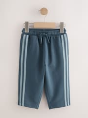Teal Blue Wide Leg Side Stripe Joggers (3mths-7yrs) - Image 1 of 4