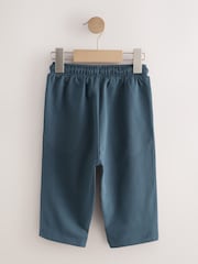 Teal Blue Wide Leg Side Stripe Joggers (3mths-7yrs) - Image 2 of 4