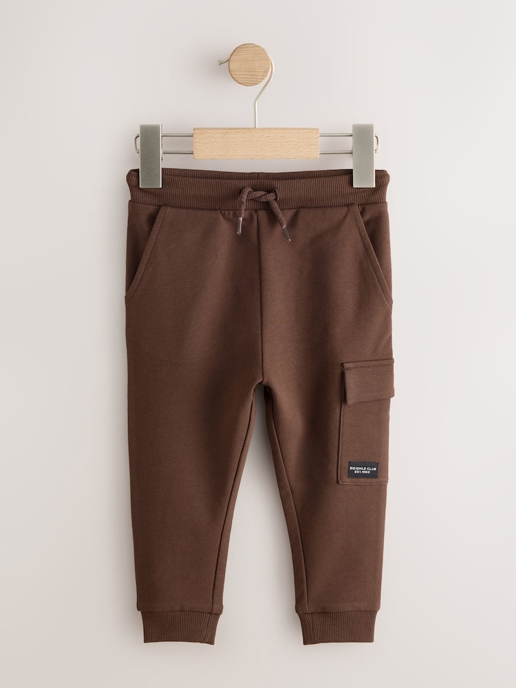 Chocolate Brown Skinny Utility Joggers (3mths-7yrs) - Image 1 of 4
