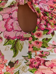 Laura Ashley White/Pink Lavington Blooms Swimsuit - Image 6 of 10