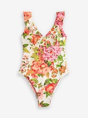 Laura Ashley White/Pink Lavington Blooms Swimsuit - Image 7 of 10