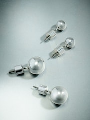 Sterling Silver Plated Ball Studs 2 Pack - Image 3 of 3