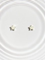 Sølvfarvet - Stainless Steel Waterproof Star Stud Earrings - Billede 1 af 3