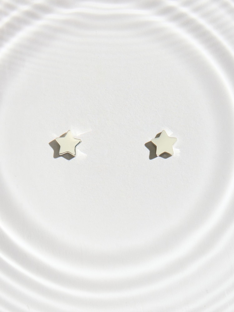 Sølvfarvet - Stainless Steel Waterproof Star Stud Earrings - Billede 1 af 3 Sølvfarvet - Stainless Steel Waterproof Star Stud Earrings - Billede 1 af 3