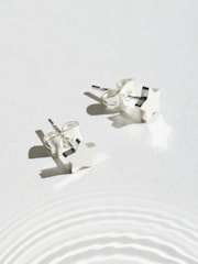Sølvfarvet - Stainless Steel Waterproof Star Stud Earrings - Billede 2 af 3