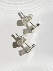 Sølvfarvet - Stainless Steel Waterproof Star Stud Earrings - Billede 3 af 3