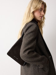 Jigsaw Brown Mini Heckfield Suede Tote Bag - Image 7 of 8