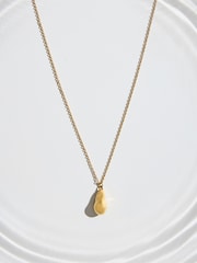 Gold Tone Waterproof Stainless Steel Long Pendant Necklace - Image 2 of 4