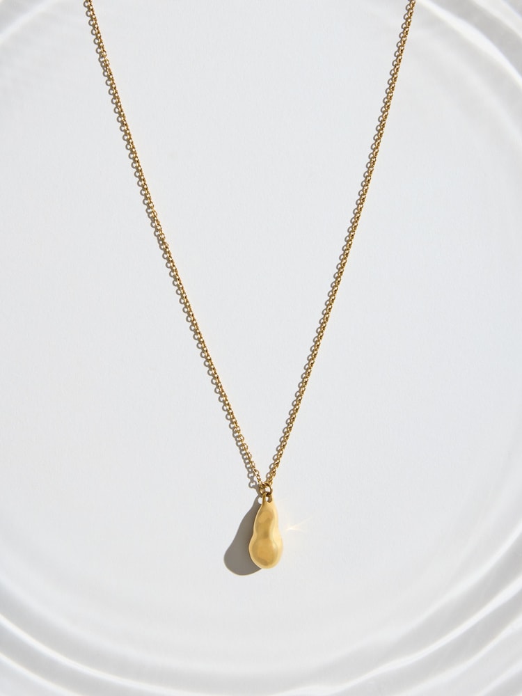 Gold Tone Waterproof Stainless Steel Long Pendant Necklace - Image 2 of 4 Gold Tone Waterproof Stainless Steel Long Pendant Necklace - Image 2 of 4