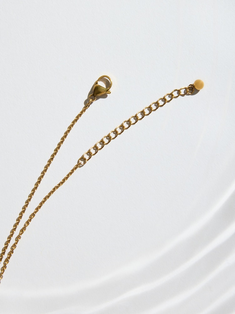 Gold Tone Waterproof Stainless Steel Long Pendant Necklace - Image 4 of 4 Gold Tone Waterproof Stainless Steel Long Pendant Necklace - Image 4 of 4