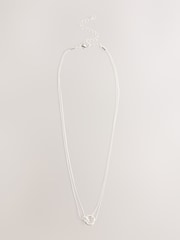 Sterling Silver Plated Double Link Necklace - Image 1 of 1