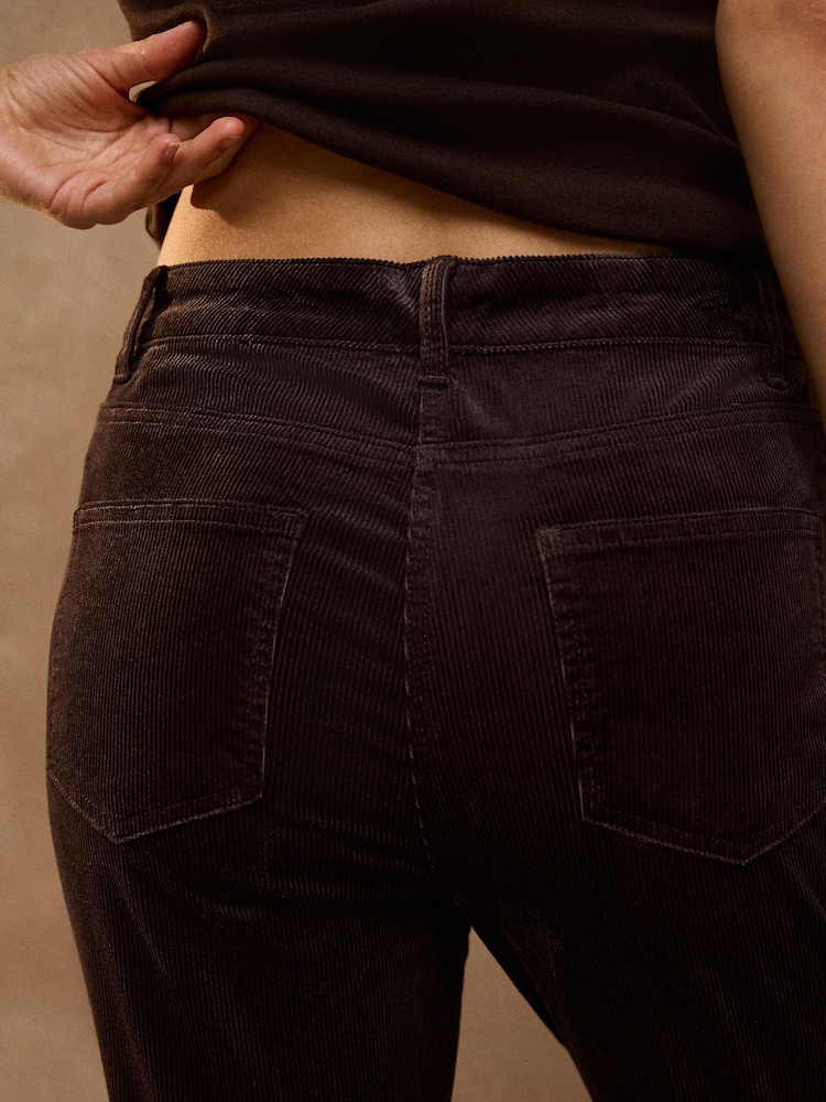 Schokoladenbraun - Cord Bootcut Trousers With Modal - Bild 5 von 5