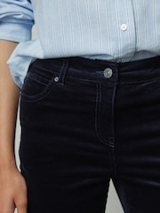 Marineblau/blau - Cord Bootcut Trousers With Modal - Bild 4 von 4