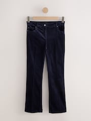 Azul marinho - Calças Bootcut de veludo cotelê com modal - Imagem 5 de 7