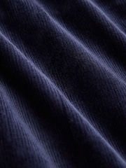 Azul marinho - Calças Bootcut de veludo cotelê com modal - Imagem 6 de 7
