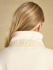 Joules Cream Cropped Quarter Zip Fleece - Image 7 of 8