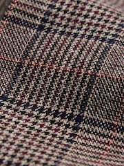 Brown Fine Check - Barrel Leg Trousers with Button Hem - Imagen 7 de 10