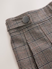 Brown Fine Check - Barrel Leg Trousers with Button Hem - Imagen 8 de 10