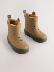 Brown Bear Warm Lined Ankle Wellies - Image 1 of 5