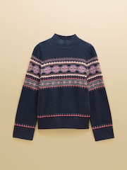 Joules Fair Isle Cotton Blend Knitted Jumper - 7суретінің 7 суреті