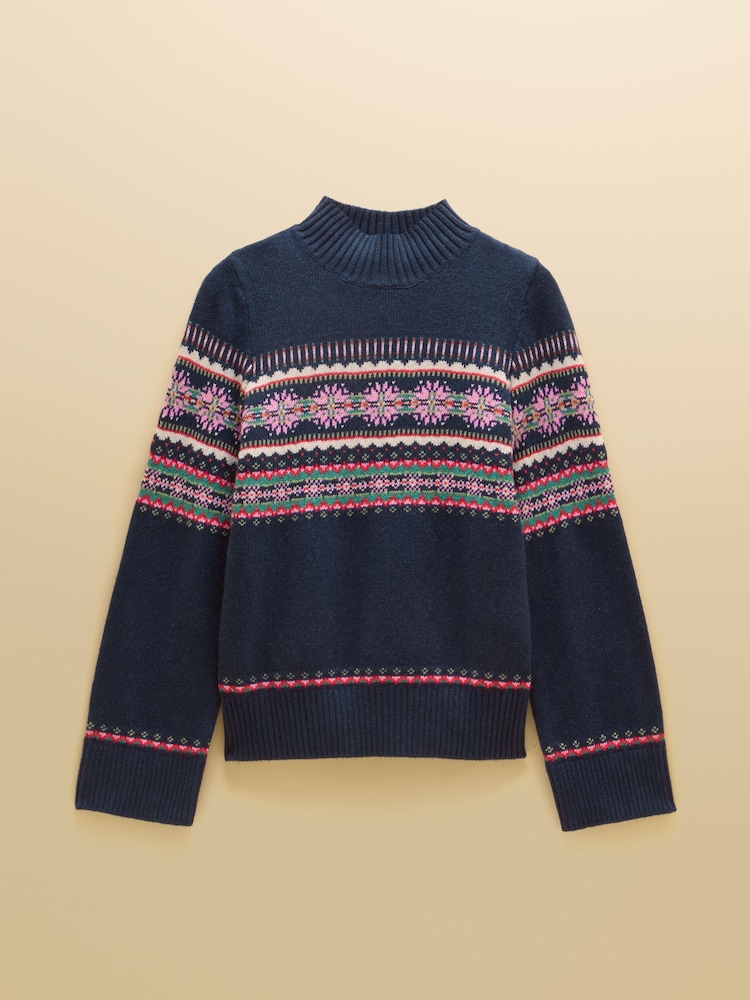 Joules Fair Isle Cotton Blend Knitted Jumper - 7суретінің 7 суреті