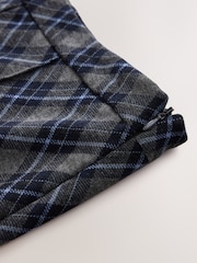 Blue/Grey Check Pintuck Ponte Bootcut Trousers - Image 7 of 8