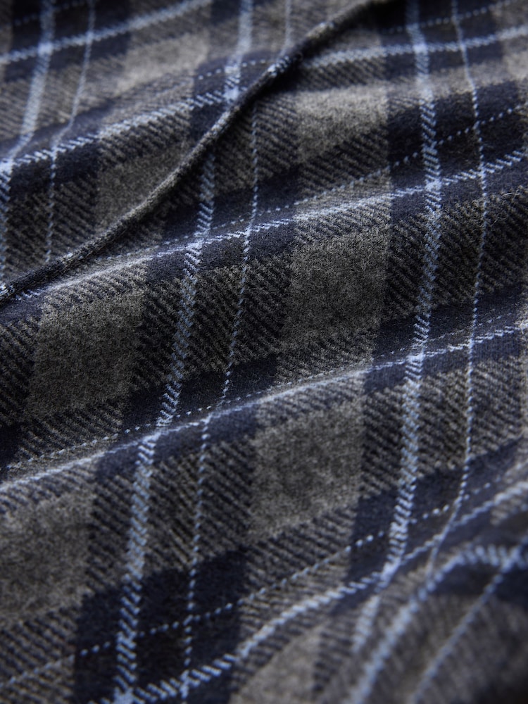 Blue/Grey Check Pintuck Ponte Bootcut Trousers - Image 8 of 8 Blue/Grey Check Pintuck Ponte Bootcut Trousers - Image 8 of 8