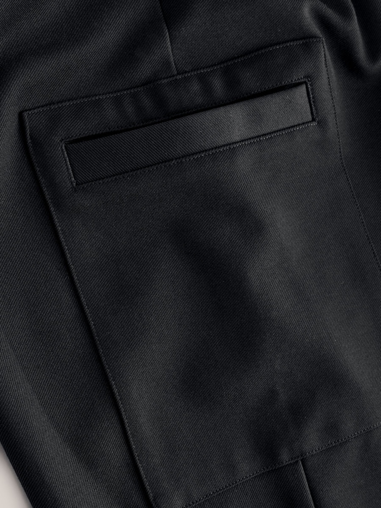Black Ponte Cargo Barrel Leg Trousers - Image 2 of 3